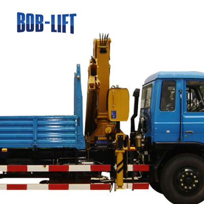 qualidade  Jib Crane 6 Ton Telescopic Boom Truck Mounted Crane Yellow Winch Hydraulic Electric fábrica
